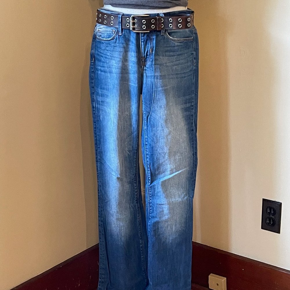 H&M Straight-leg Weathered Demin Jeans - size 27